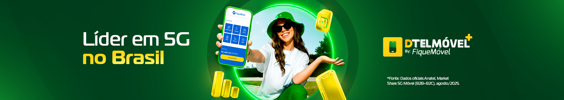 Planos Dtel Móvel - Os melhores planos de celular com 5G e internet ilimitada