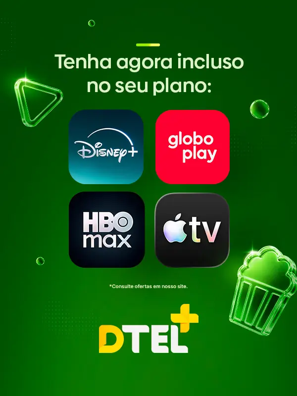 Banner Disney, HBO, AppleTV e GloboPlay